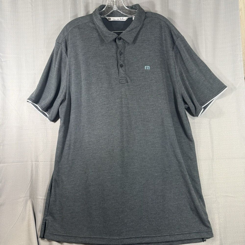 Travis‎ Mathew Polo Men Size XXL Gray Short Sleeve Golf Polo Shirt